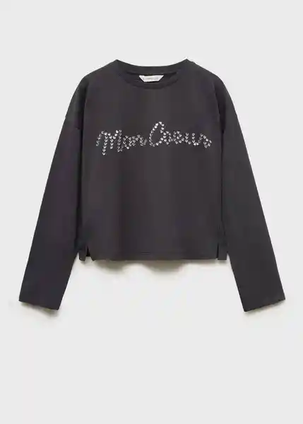 Camiseta Coeur Antracita Talla 06 Niños Mango