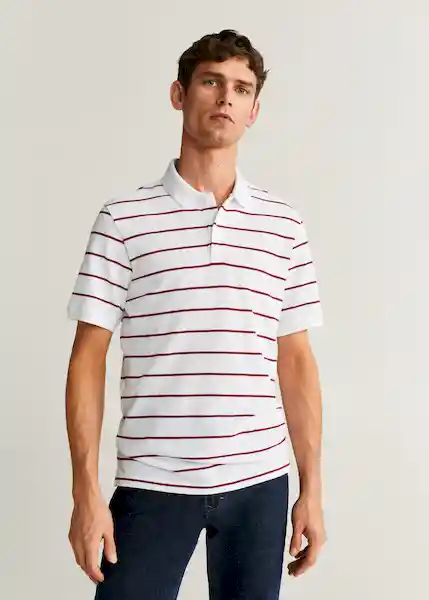 Mango Camiseta Polo Reara6 Blanco Talla L