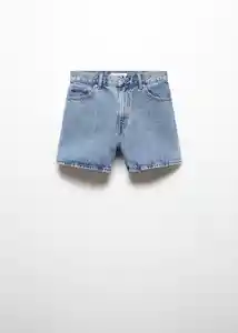 Short Zoe Tejano Medio Talla 38 Mujer Mango