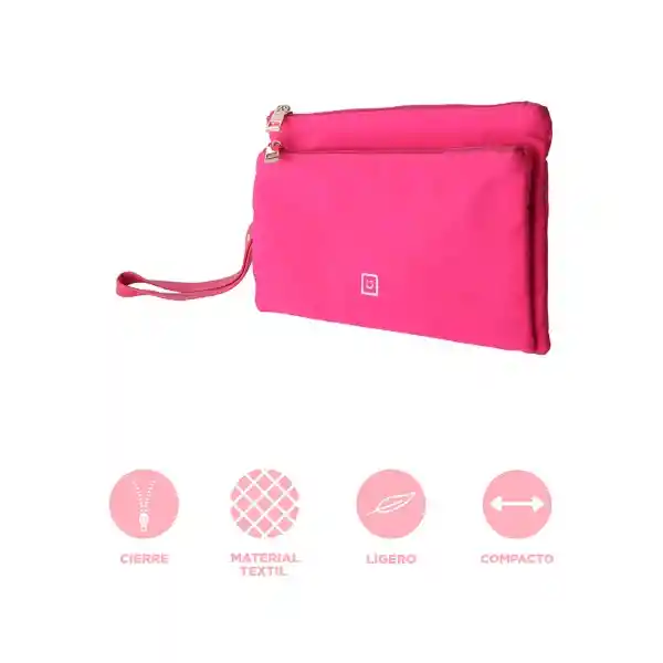 Bolso Multiuso Con Asa de Mano Rosa Serie Miniso