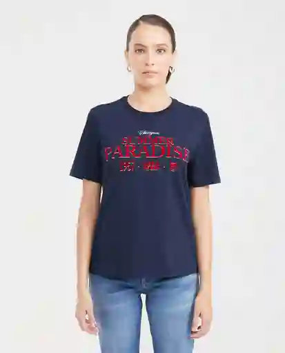 Camiseta Paradise Graphic Tee Azul Dark Ultra Oscuro M Chevignon