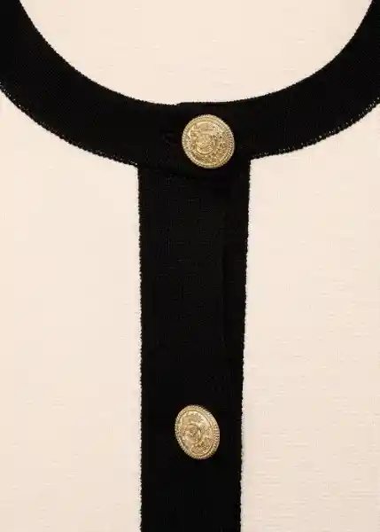 Chaqueta Pia Crudo Talla XS Mujer Mango