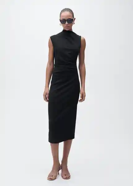 Vestido Bella Negro Talla L Mujer Mango