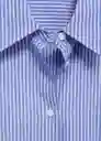 Camisa Regu Azul Talla XS Mujer Mango