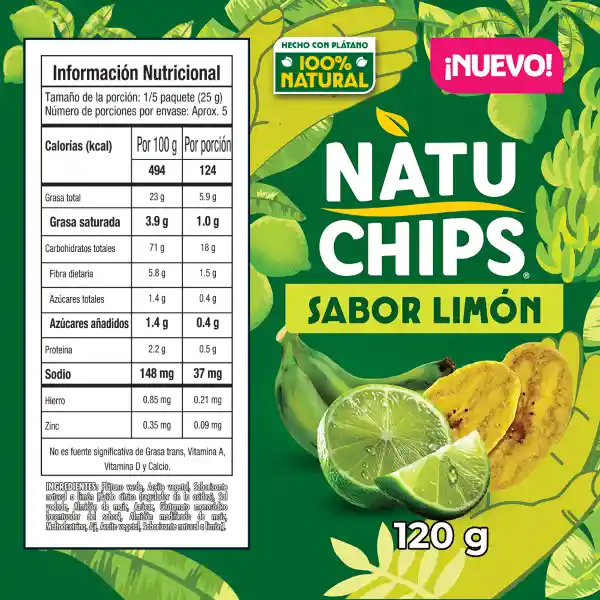 Natuchips Snack Limón 120 g