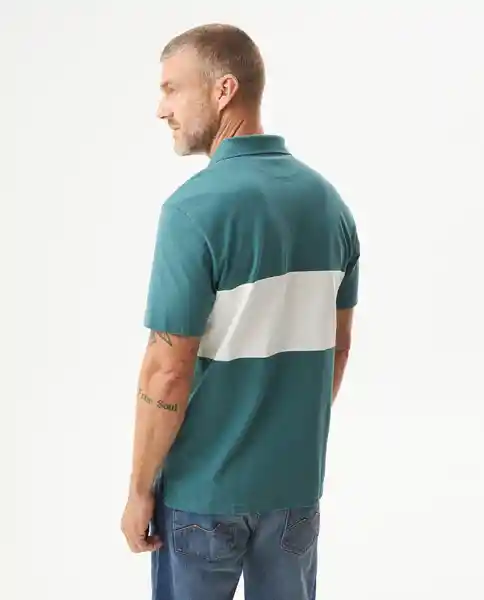 Camiseta Block Polo Verde Anade Oscuro T L Masculino Chevignon