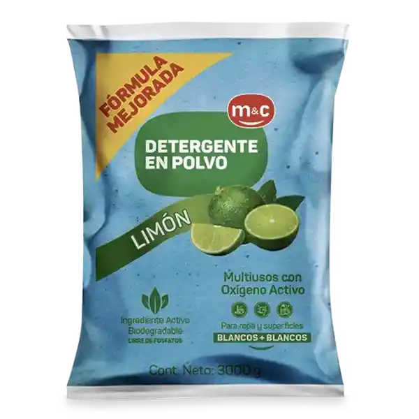 Detergente Polvo Multiusos Limón M&C