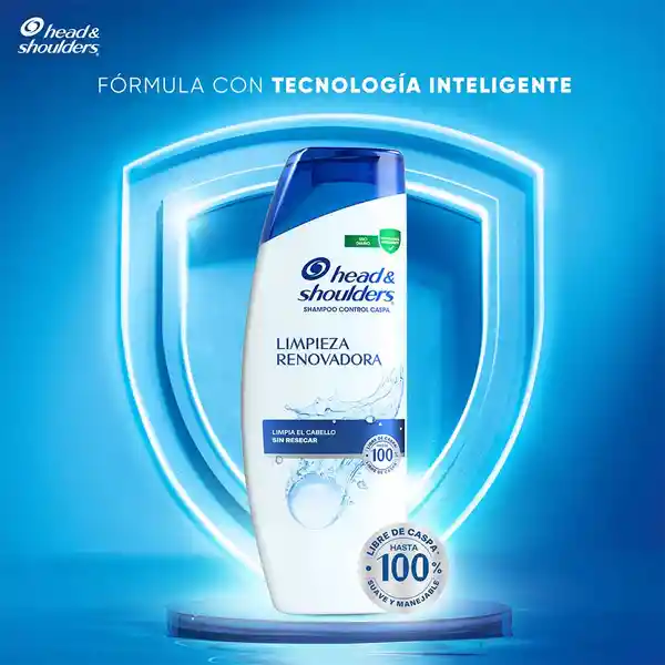 Shampoo Head Shoulders Limpieza Renovadora Control Caspa 375 ml + Shampoo Head Shoulders Limpieza Renovadora Control Caspa Champu Head and Shoulders 180 ml