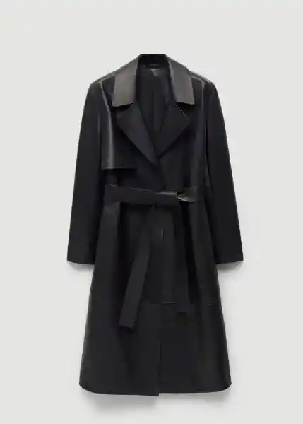 Gabardina Trench Moon Negro Talla XS Mujer Mango