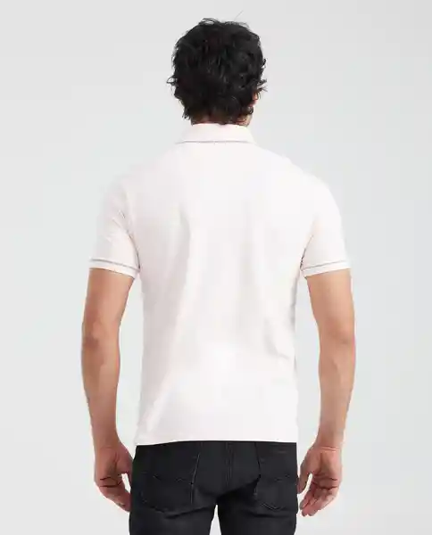 Camiseta Polo Contrast Details Rosa Cósmico Claro XS Chevignon