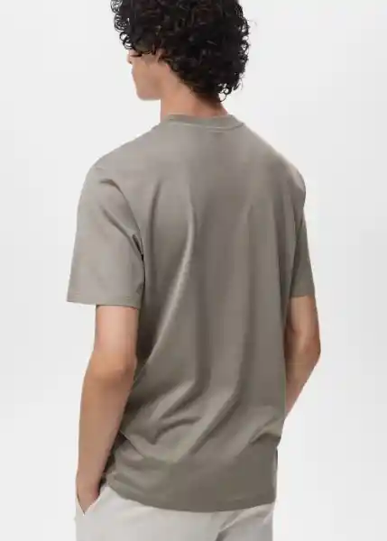 Camiseta Bellow Gris Talla S Hombre Mango