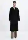 Abrigo Verdi Negro Talla 18 Mujer Mango