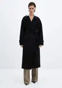 Abrigo Verdi Negro Talla 18 Mujer Mango