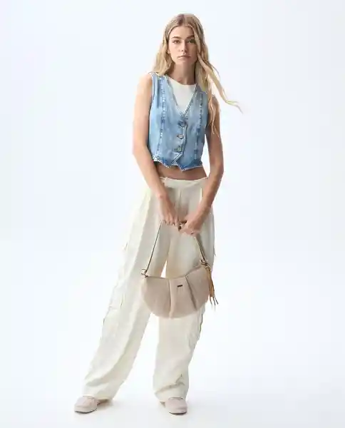 Chaleco Mujer Azul Talla S 391G002_AZU114604 Americanino
