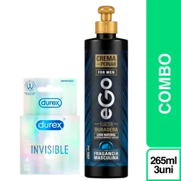 Combo Crema de Peinar Ego + Durex Condones Sensitivo