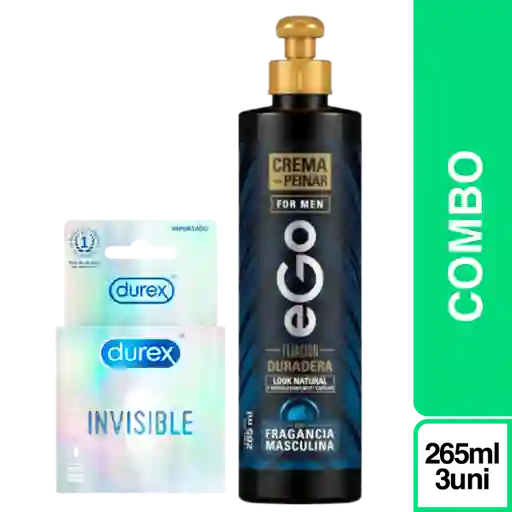 Combo Crema de Peinar Ego + Durex Condones Sensitivo