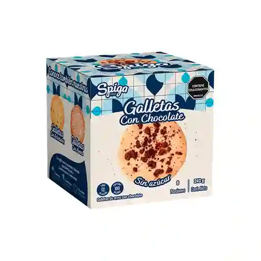 Galletas de Arroz Spiga Foods Con Chocolate Sin Azúcar