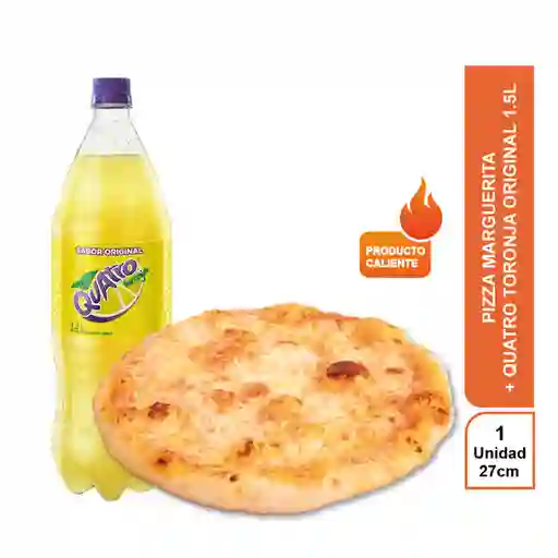 Combo Pizza Marguerita + Gaseosa Quatro Toronja Original
