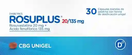 Rosuplus Ácido Fenofibrico/Rosuvastatina (135 mg/20 mg)