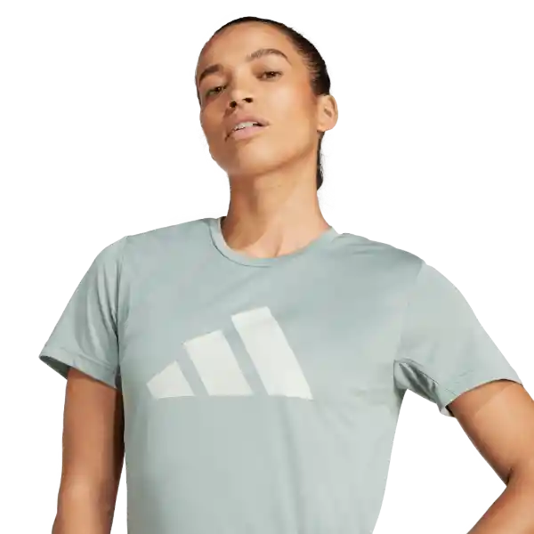 Adidas Camiseta Manga Corta Run it Tee Correr de Mujer Verde T.S