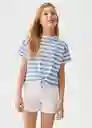 Camiseta Summer Azul Talla 10 Niñas Mango