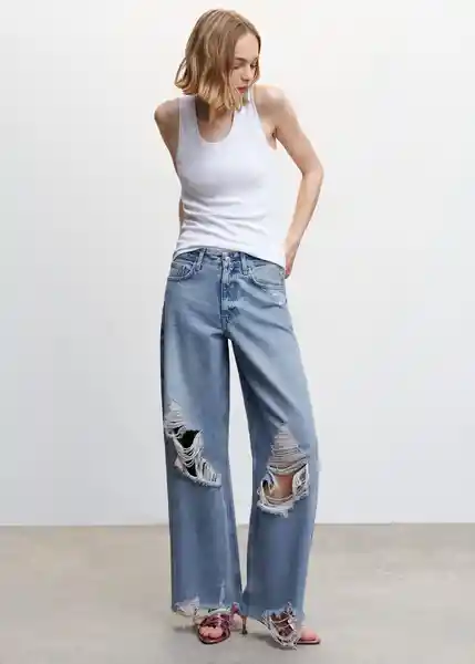 Jean Trucker Dirty Talla 36 Mujer Mango
