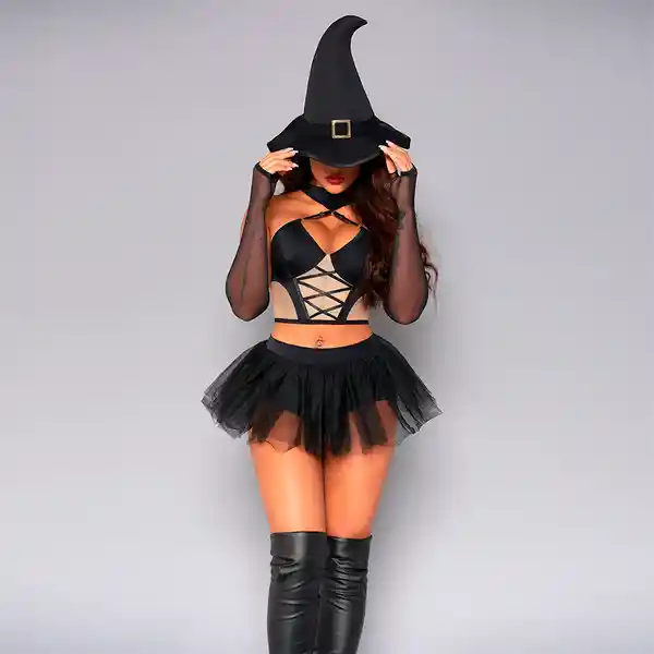 Disfraz Bruja Salem Cereza Lingerie
