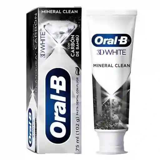 Crema Dental Con Flúor Oral-B 3D White Mineral Clean 75ml