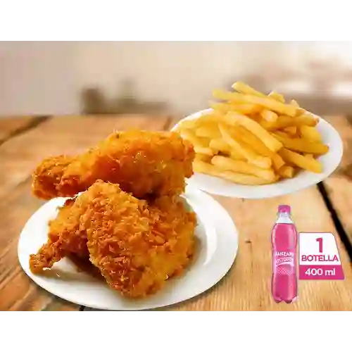 Combo 1/4 Pollo Broaster + Postobón Manzana 400 ml