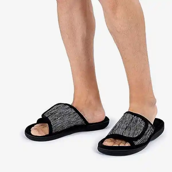 Rockdove Pantuflas Para Hombre Moc Negro M