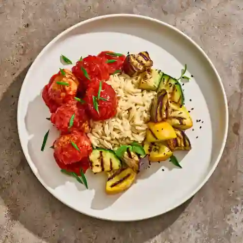 Chicken Meatballs & Orzo
