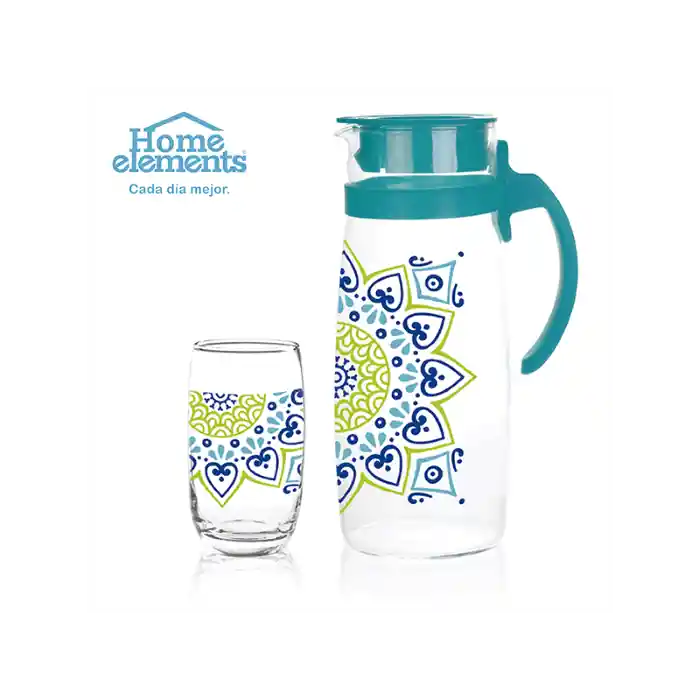 Home Elements Jarra Con Tapa 4 Vasos