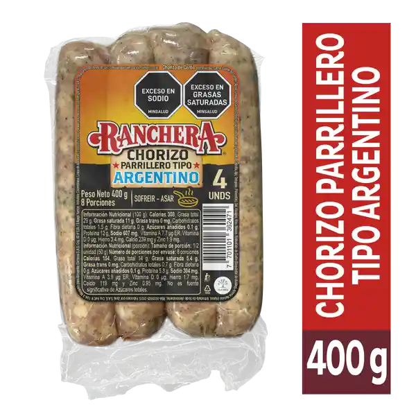 Chorizo Argentino Ranchera x 400 g