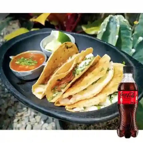 Combo Tacos de Birria + Coca Cola Sin Azúcar 400 ml