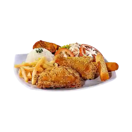 Bandeja con Pollo Broaster