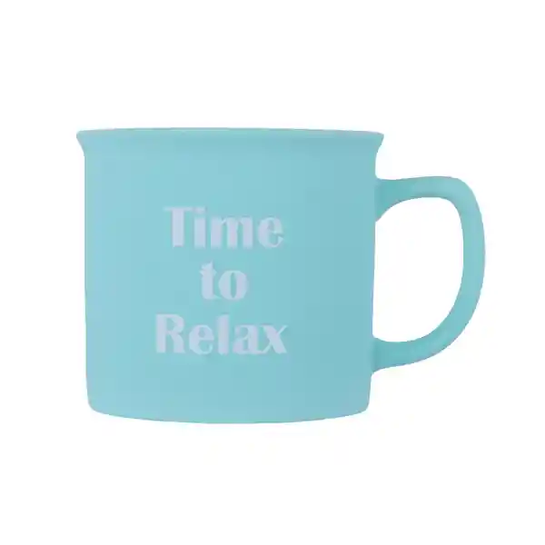 Taza Cerámica de Serie Azul 390 mL Miniso