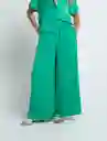 Pantalón Mujer Verde Marmol Medio Talla 10 532F071 Naf Naf