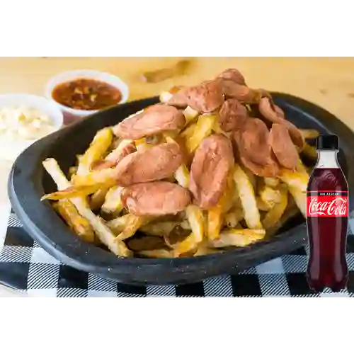 Combo Salchipapas + Coca-Cola Sin Azúcar 500 ml