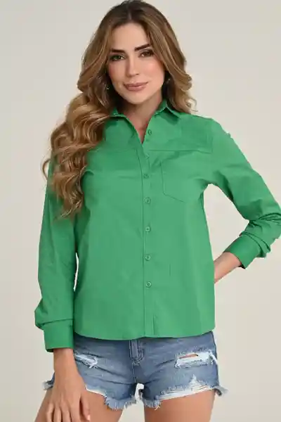 Camisa Belice Color Verde Pasto Talla S Ragged