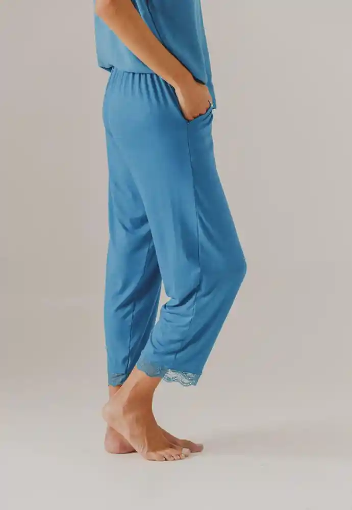 Pantalon Pijama Capri Xs - Verde