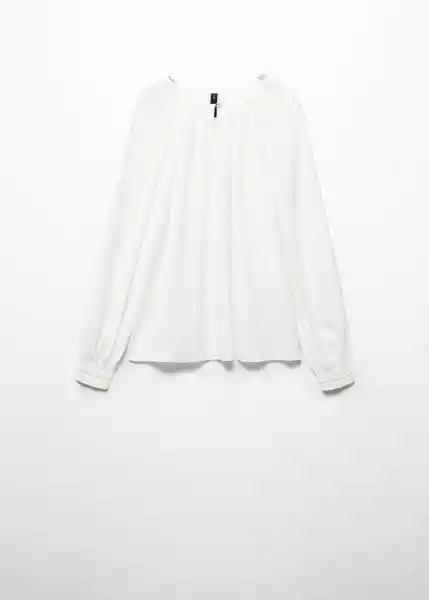 Blusa Tango Off White Talla L Mujer Mango