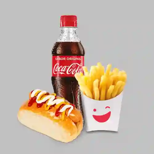 Perro + Papas Francesas + Coca Cola 400M