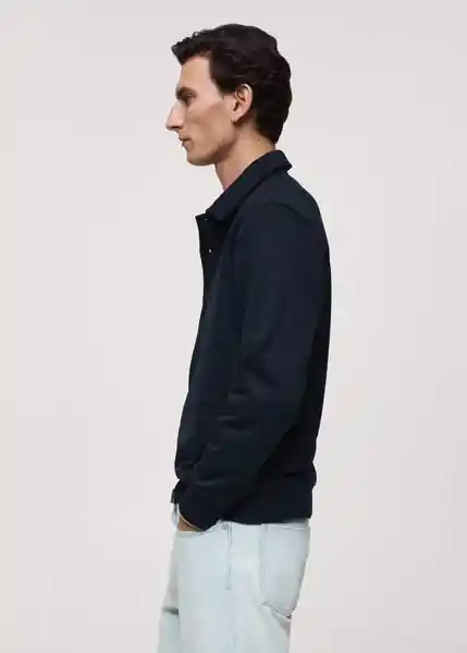 Buzo Sudadera Bola Navy Talla S Hombre Mango