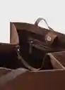 Bolso G Fes Chocolate Talla 99 Mujer Mango
