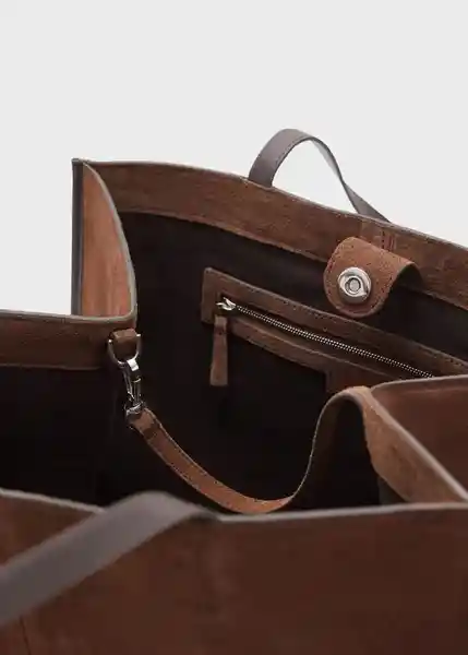 Bolso G Fes Chocolate Talla 99 Mujer Mango