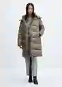 Abrigo Anorak Rocio Khaki Talla M Mujer Mango