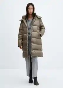 Abrigo Anorak Rocio Khaki Talla M Mujer Mango