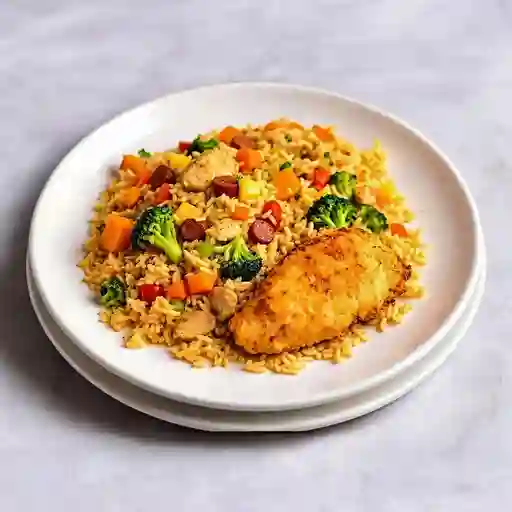 Arroz Especial de la Casa Personal (1 Porc. Pollo)