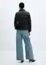 Abrigo Anorak Blandi Negro Talla 28 Mujer Mango