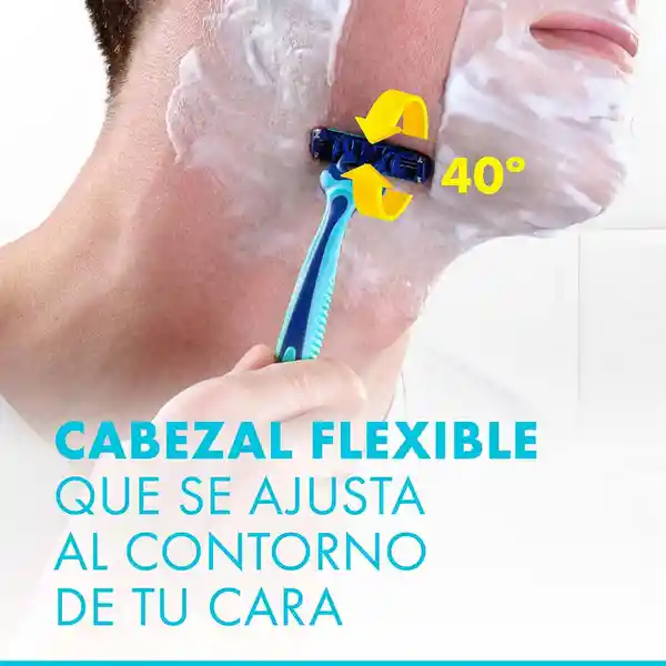 GILLETTE Prestobarba 3 Fresh Cuchilla de Afeitar con Eucalipto Máquina de Afeitar Hombre Desechable Afeitada Refrescante Afeitadora para Barba 2 Uds